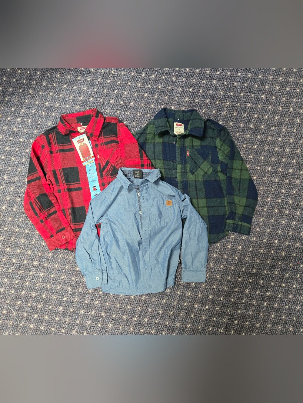 Kids Size 6/7 Button Down Tops Some Still With Tags On.